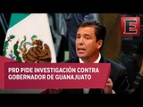 PRD pide investigación contra gobernador de Guanajuato