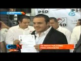 Cuauhtémoc Blanco registra precandidatura a alcalde de Cuernavaca