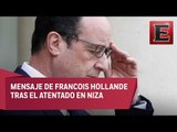El mensaje de Francois Hollande tras el atentado en Niza, Francia