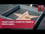 Construyen el muro de Trump… sobre su estrella en Paseo de la Fama