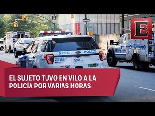 Arrestan en NY a hombre que amagó con estallar explosivo