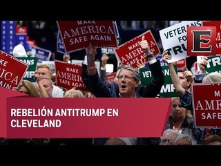 Detractores de Trump provocan caos en Convención Republicana