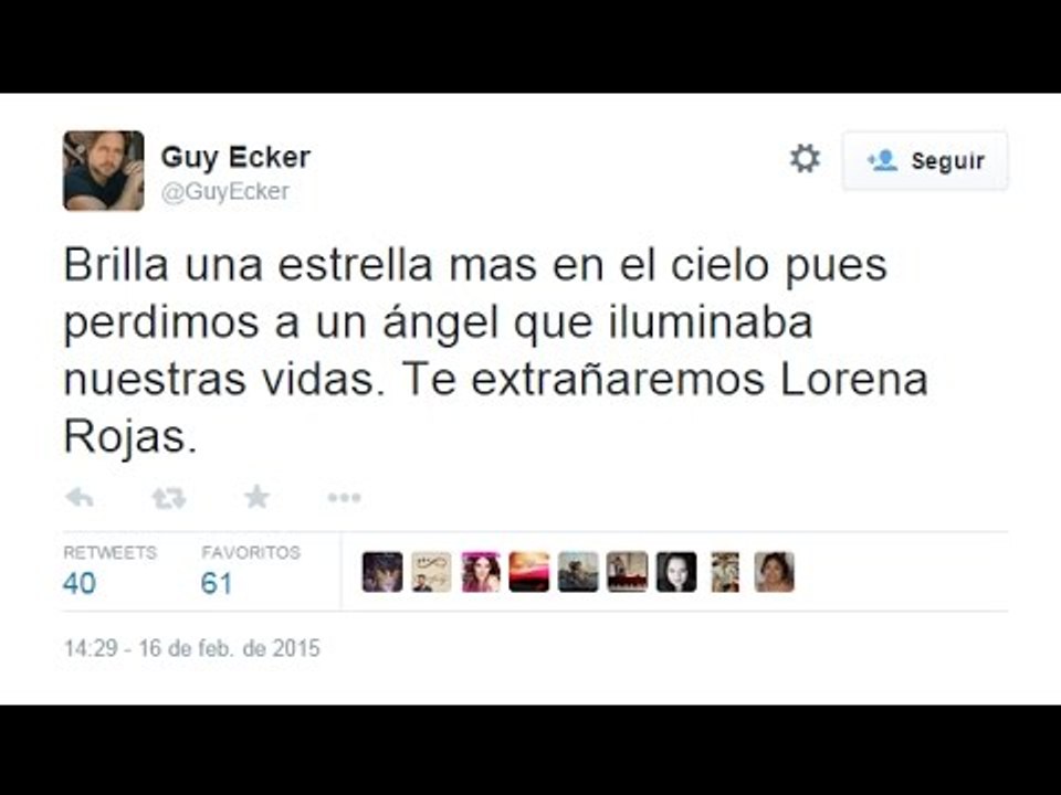 Famosos se despiden de Lorena Rojas vía Twitter / Fallece Lorena Rojas