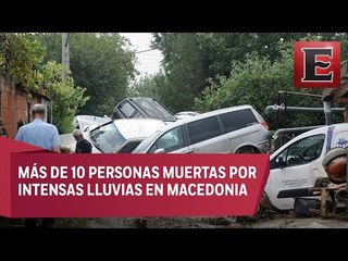 15 muertos por intensas lluvias en Macedonia