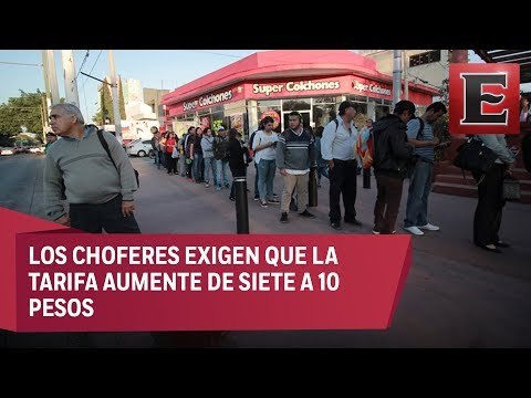 Paro en el transporte público de Jalisco afecta a miles de usuarios