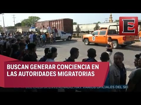 Centroamericanos participan en Viacrucis del Migrante