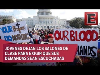 Paro nacional de estudiantes en EU en reclamo de control de armas