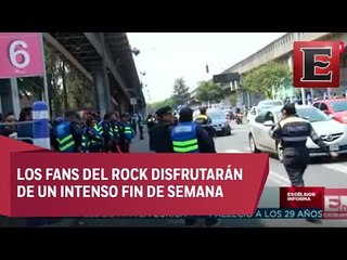 Operativo policíaco en el Foro Sol por el Vive Latino 2018