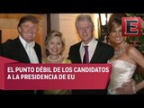 Melania Trump y Bill Clinton, ¿el punto débil de los candidatos a la presidencia de EU?