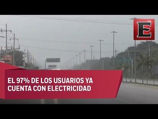 CFE restablece servicio eléctrico tras paso de Earl