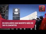 Recuento de policías caídos en cumplimiento de su deber en México