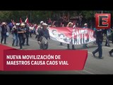 CNTE complica circulación en calles del Centro Histórico