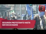 Estudiantes se enfrentan a policías en Chile