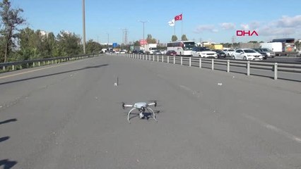 İstanbul- - İstanbul'da Drone ile Trafik Denetimi
