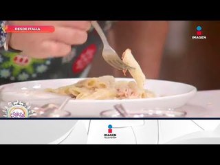 ¡Deléitate con esta pasta con tocino y crema brulee desde Italia! | Sale el Sol