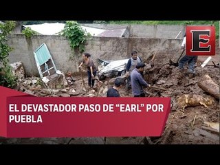 Continúa búsqueda de personas tras el paso de "Earl" en Puebla