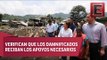 Moreno Valle y Rosario Robles recorren zonas afectadas en Tlaola