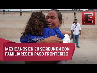 Rompen barreras migratorias con abrazos en Ciudad Júarez