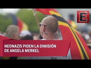 Alemanes de ultraderecha en Berlín se oponen a refugiados