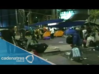 Maestros levantan plantón en Paseo de la Reforma