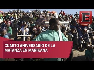 Conmemoran matanza en mina Marikana, Sudáfrica