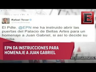 Prevén homenaje a Juan Gabriel en Bellas Artes