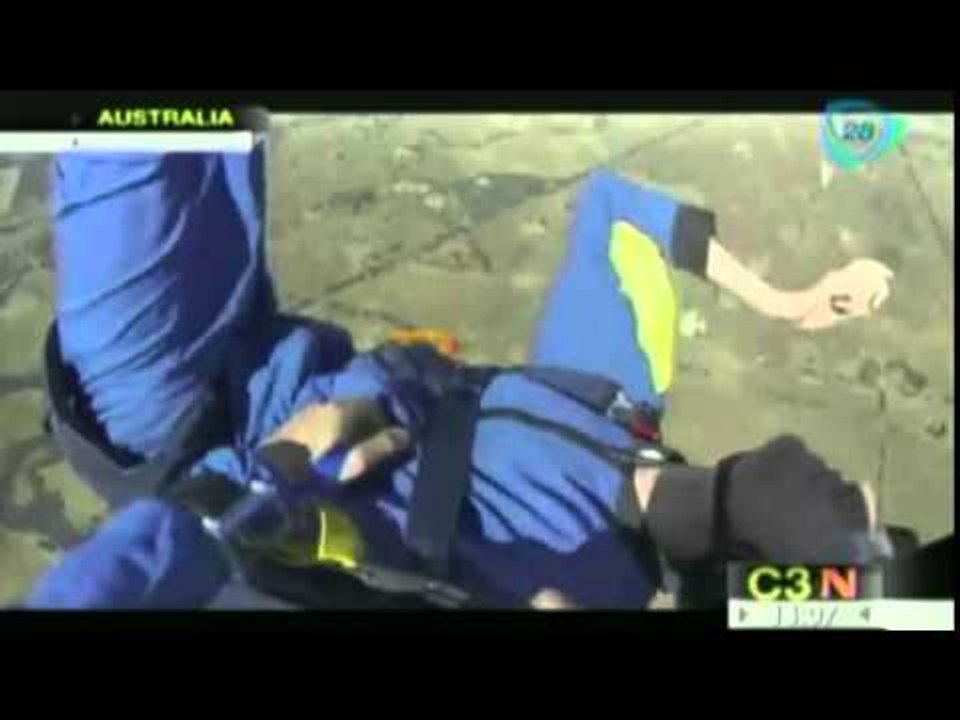 Hombre se tira en salto en paracaídas y sufre ataque epiléptico