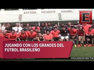 Una "cascarita" con leyendas del fútbol brasileño en Río
