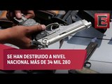 Sedena destruye más de 8 mil armas en la CDMX