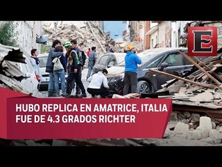 Replica un día después del sismo en Italia