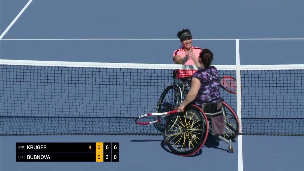 Day 2: Women's Singles: Kruger (GER) vs Bubnova (RUS)