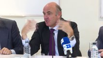 Guindos (BCE) defiende que un fondo de garantía de depositos europeo limitaría las crisis bancarias