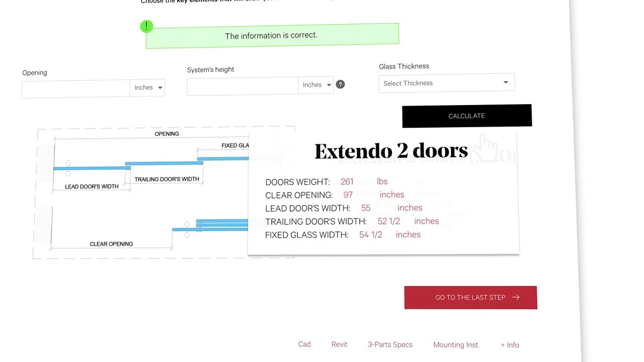 Sliding Glass Door Systems Specs Tool for Architects and Designers