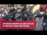 Informe de Peña Nieto: Resguardan San Lázaro por manifestantes