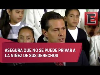 EPN dice que la educación es primero y luego el diálogo