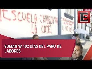 Continúan bloqueos carreteros de la CNTE en Chiapas