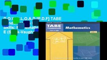D.O.W.N.L.O.A.D [P.D.F] TABE Fundamentals Focus on Skills: Mathematics, Level E (Steck-Vaughn Tabe