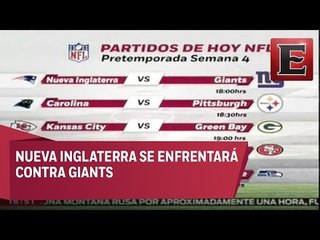 Partidos de la NFL hoy en la Pretemporada Semana 4 (1 de septiembre de 2016)