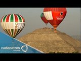 Globos aerostáticos llenan de color el cielo de Teotihuacán