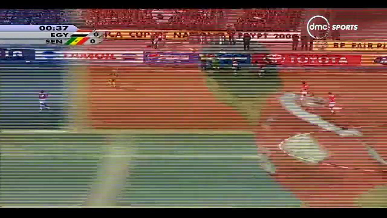 الشوط الاول من مباراة  مصر و السنغال 2-1 نصف نه...