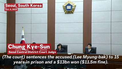 South Korean Judge Delivers Verdict On Corruption Charges For Former President Lee Myung-Bak