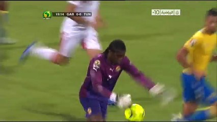 الشوط الاول مباراة الغابون و تونس 1-0 كاس افريقيا 2012
