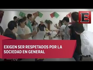 Jóvenes con síndrome de down festejan fiestas patrias
