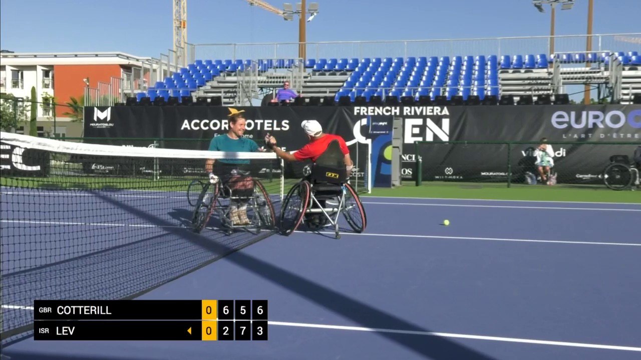 Day 2: Men's Singles: Cotterill (GBR) vs Lev (ISR)