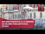 Últimos ajustes para el grito de independencia en el Zócalo Capitalino