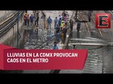 Cierran estaciones de la línea A del metro por fuertes lluvias