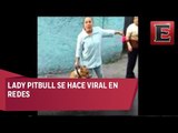 VIDEO: Mujer amenaza a vecinos con su Pitbull / Lady Pitbull