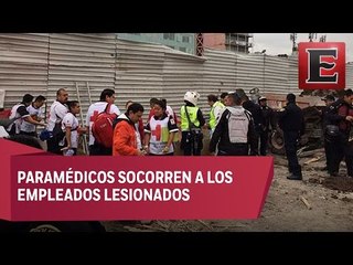 Derrumbe de obras en Chapultepec deja tres trabajadores heridos