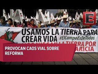 Campesinos marchan en la CDMX