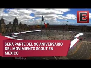 Formarán en el Zócalo capitalino una flor de lis gigante